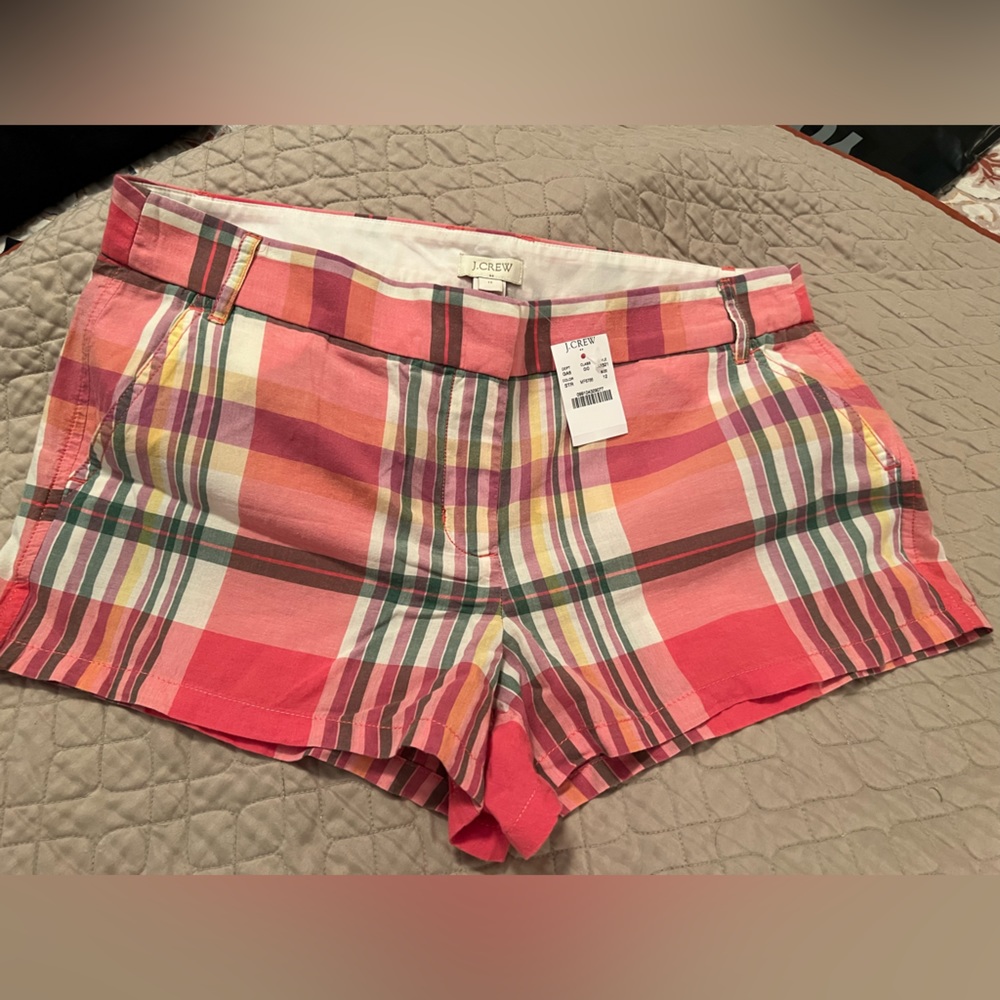 J Crew Plaid Shorts sz 12 New with Tags!
